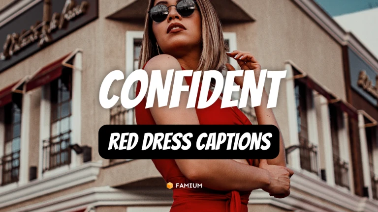 Confident Red Dress Captions for Instagram